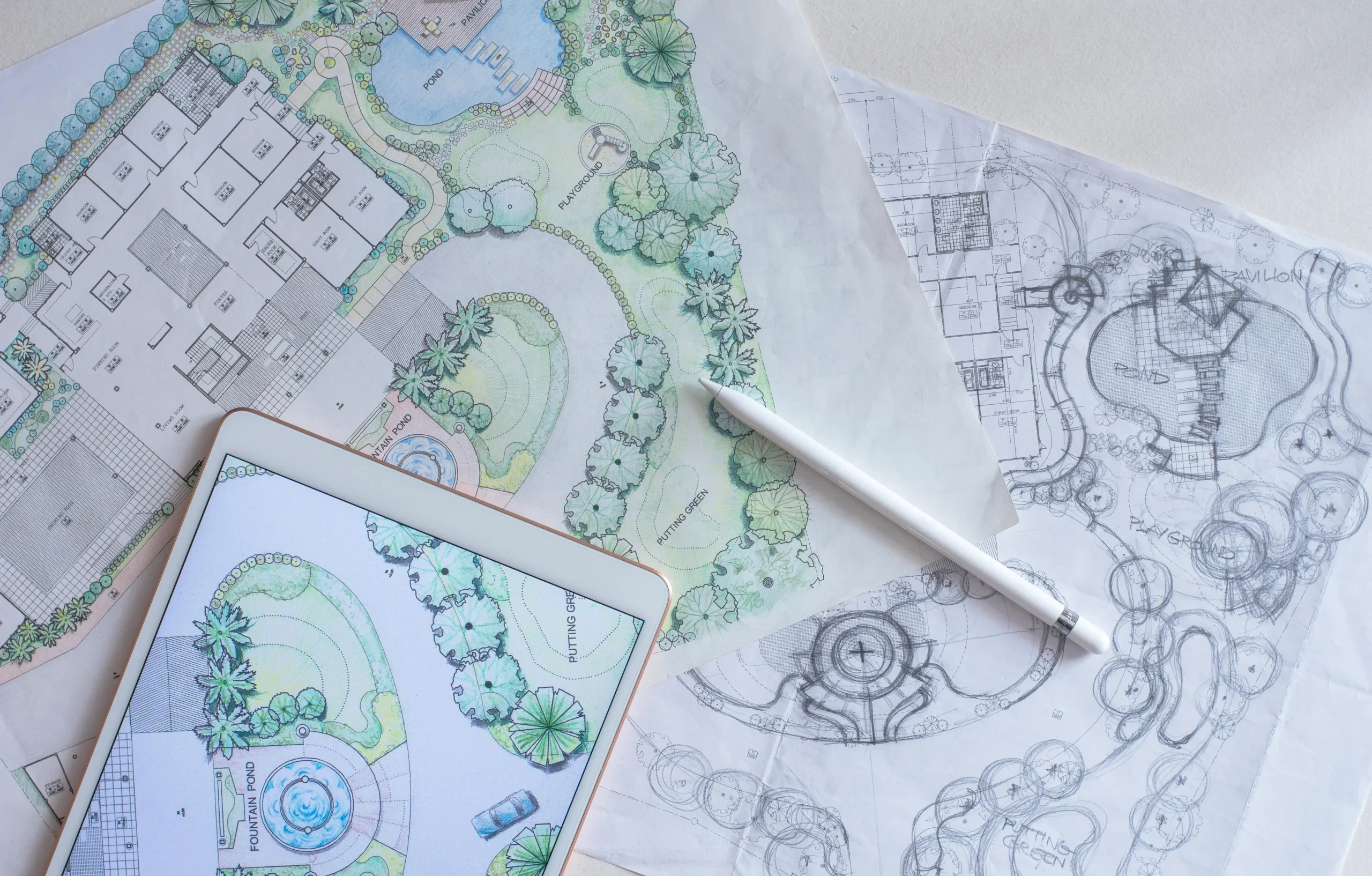 Gartenplan gezeichnet